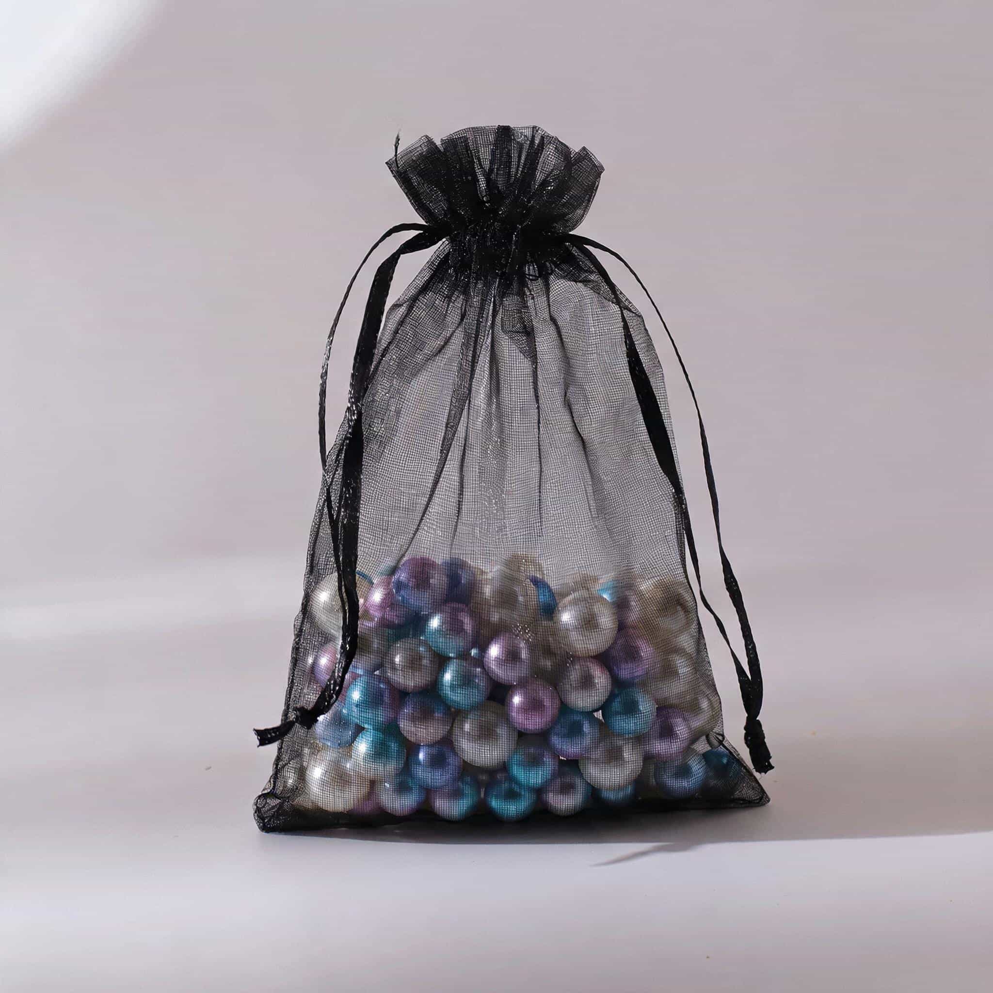 Organza Drawstring Gift Bag — Sheer Mesh Jewellery & Favour Pouch