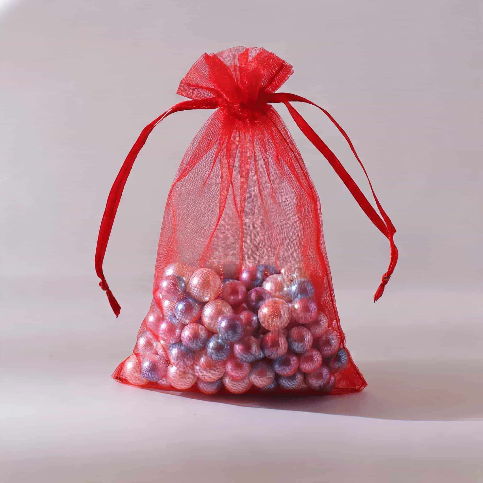 Organza Drawstring Gift Bag — Sheer Mesh Jewellery & Favour Pouch