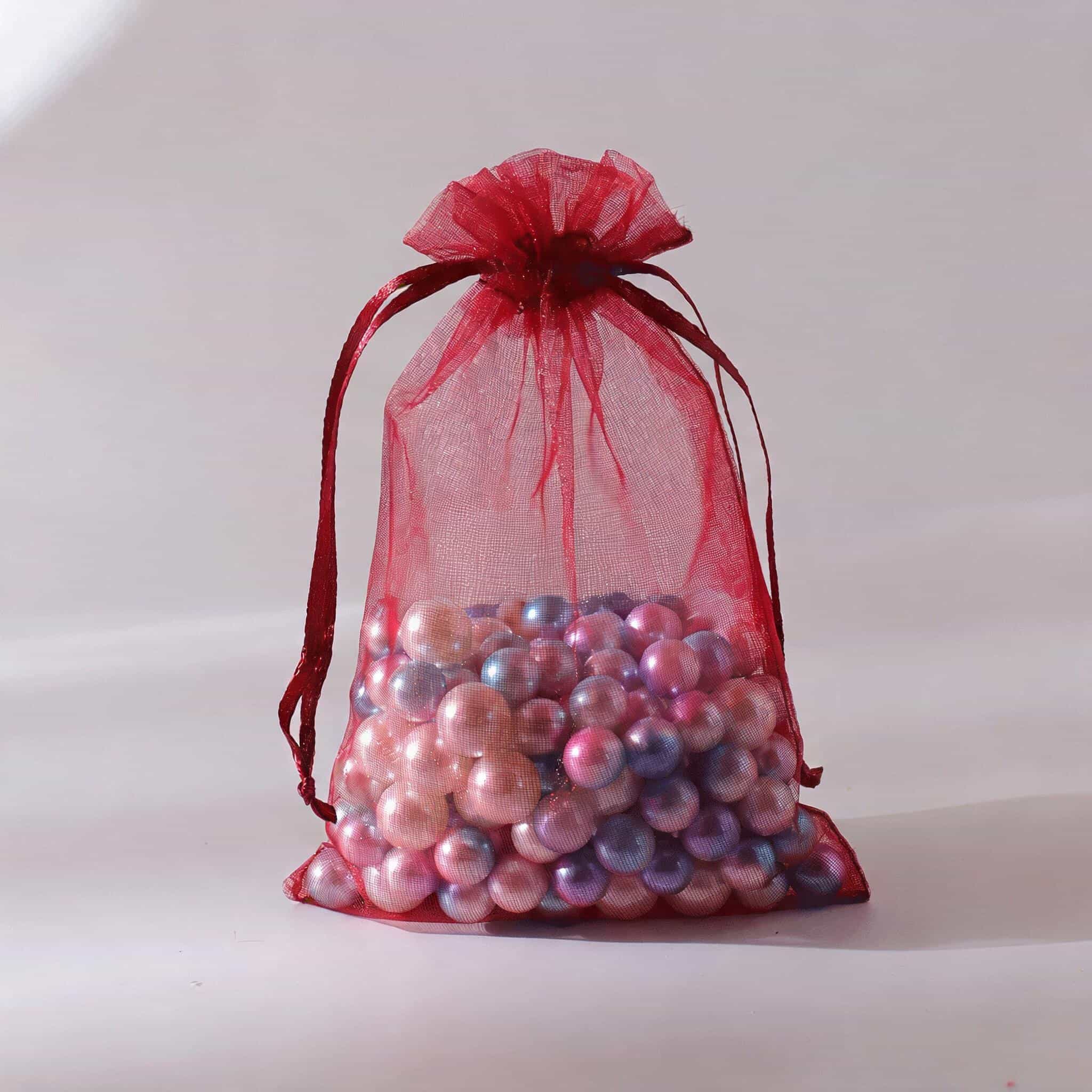 Organza Drawstring Gift Bag — Sheer Mesh Jewellery & Favour Pouch