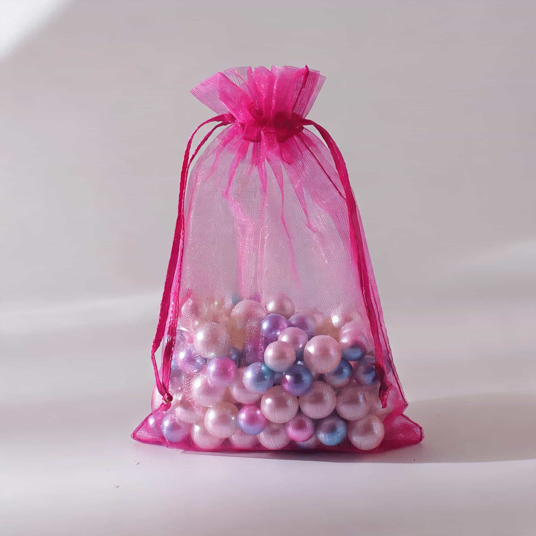 Organza Drawstring Gift Bag — Sheer Mesh Jewellery & Favour Pouch
