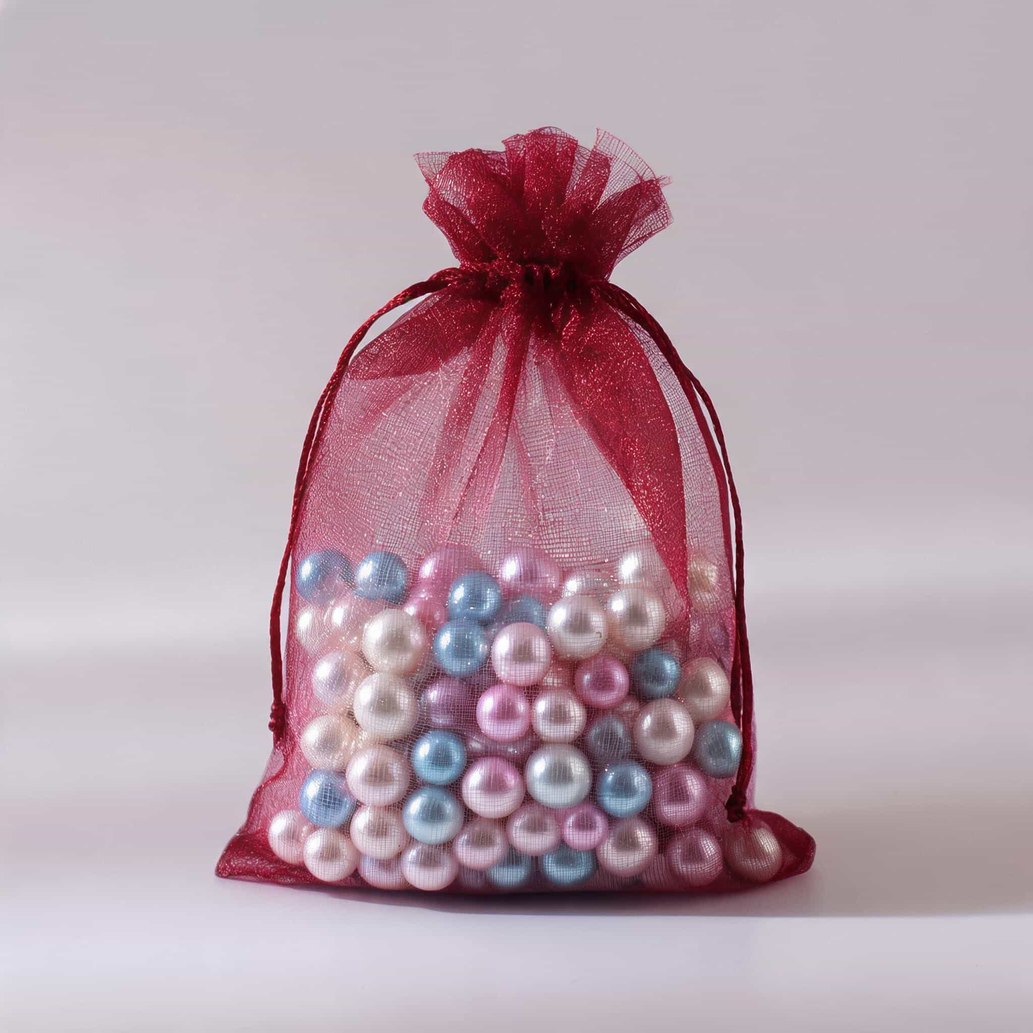 Organza Drawstring Gift Bag — Sheer Mesh Jewellery & Favour Pouch