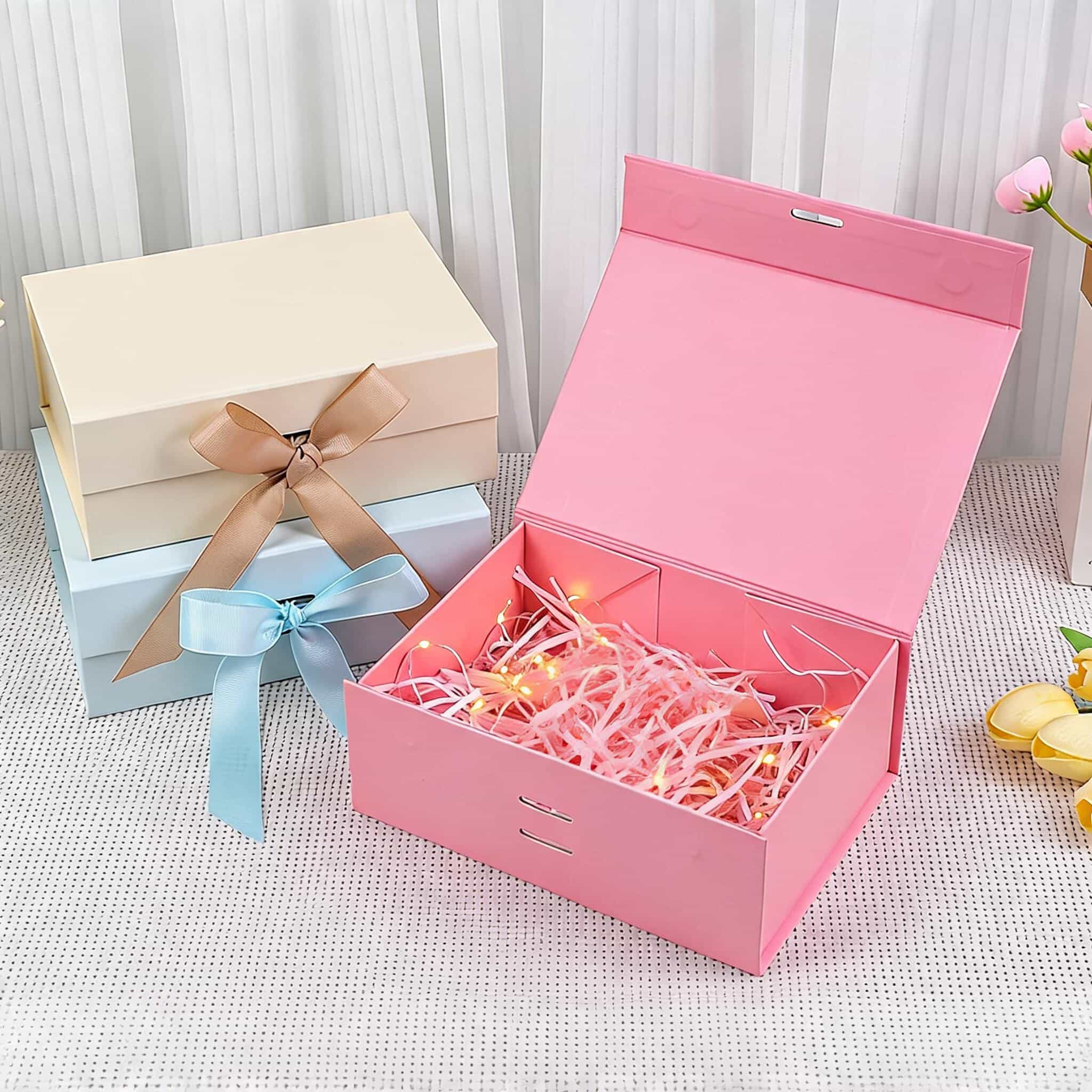 Magnetic Foldable Gift Box — One-Piece Flip-Top Rigid Packaging Box