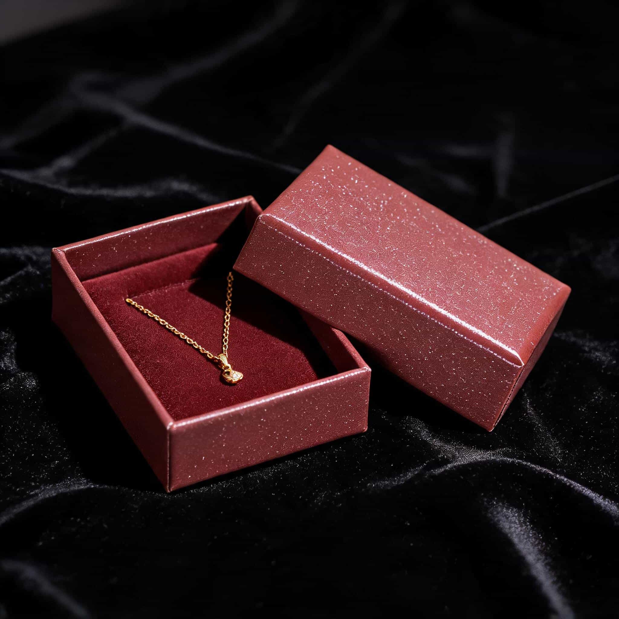 Lid & Base Jewelry Box — Necklace, Ring & Earring Presentation Case
