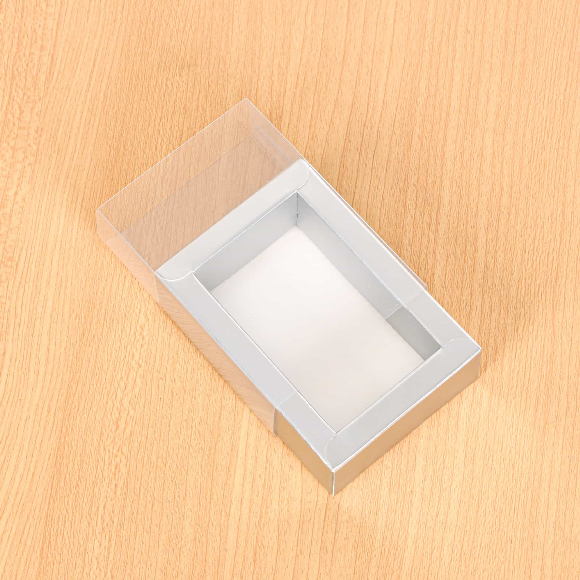 Foil-Stamped Drawer Box with PVC Window — Bookmark & Small Gift Packaging