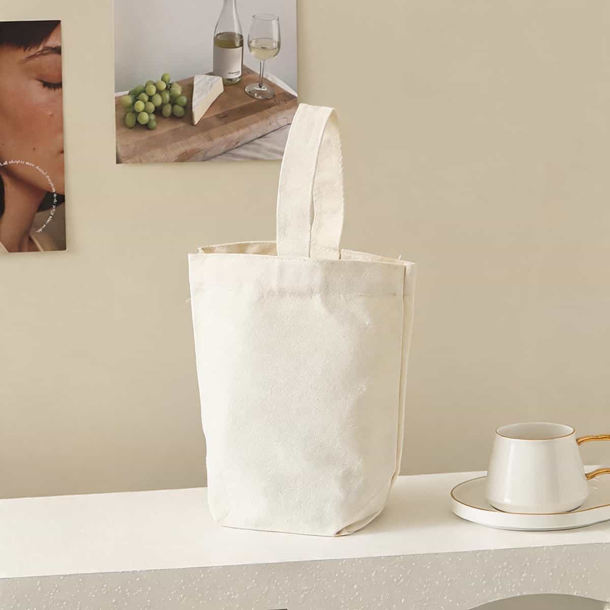 Ribbon-Handle Canvas Tote — 12 oz Promotional Shopper