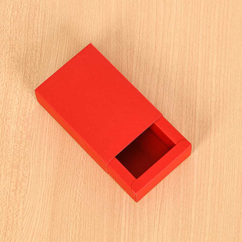 Foil-Stamped Drawer Box with PVC Window — Bookmark & Small Gift Packaging