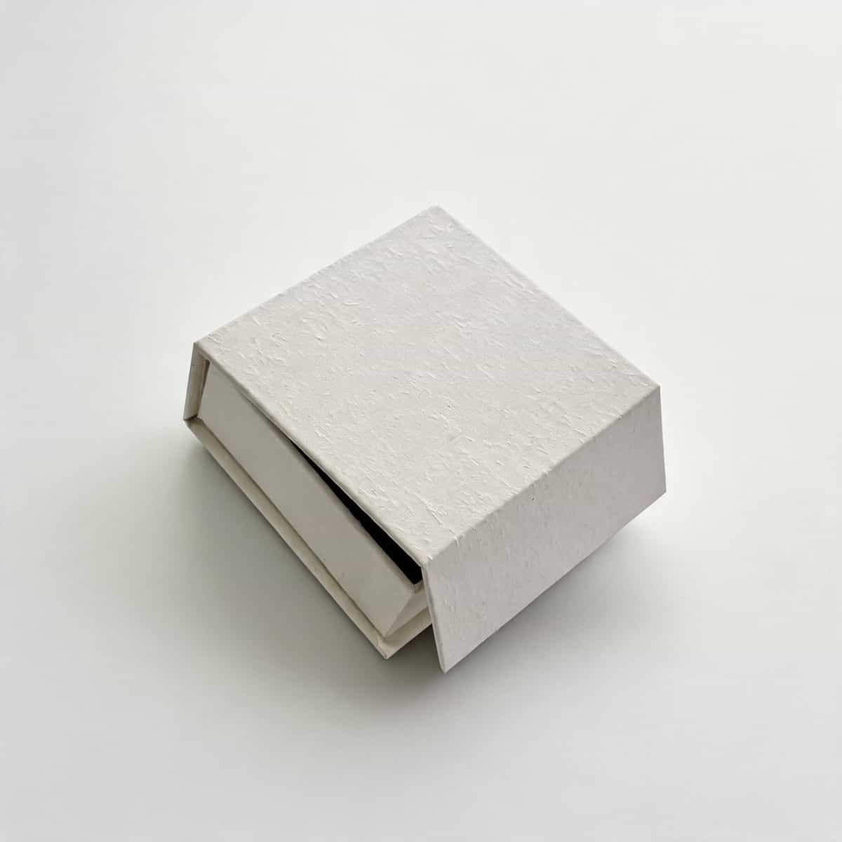 Slim Book-Style Jewelry Box —  Textured Paper Case