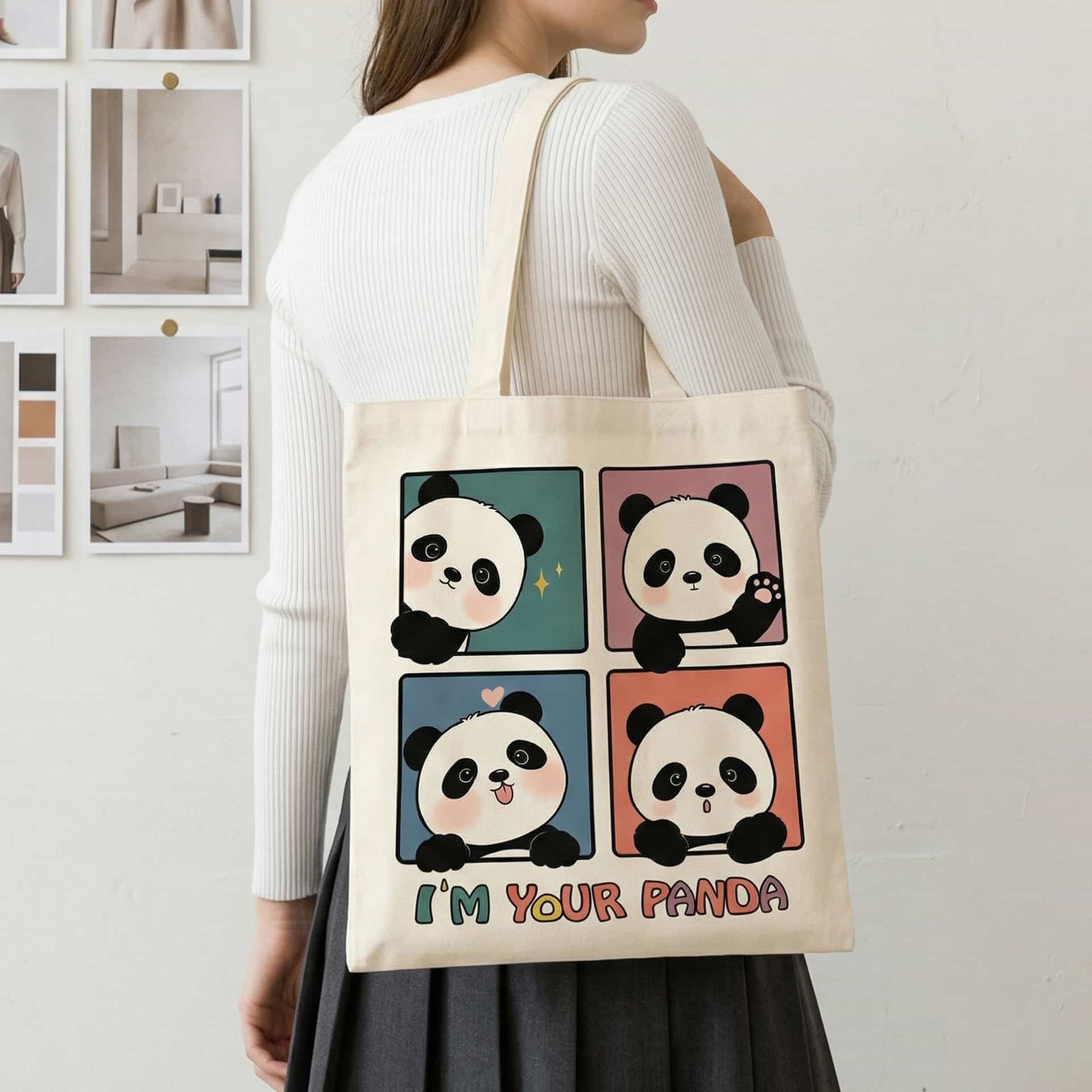 Ribbon-Handle Canvas Tote — 12 oz Promotional Shopper
