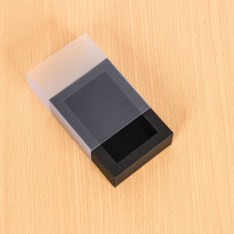 Foil-Stamped Drawer Box with PVC Window — Bookmark & Small Gift Packaging
