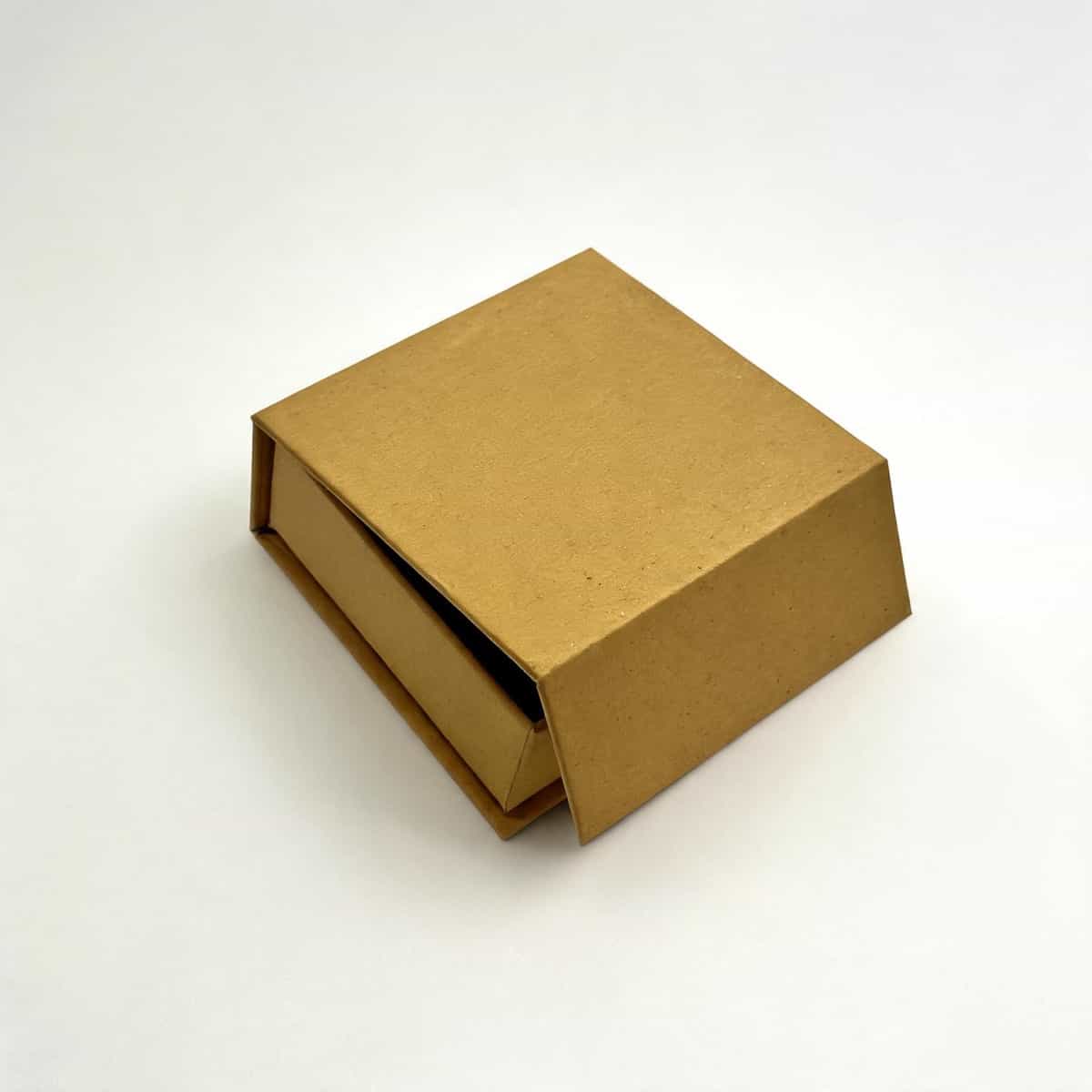 Slim Book-Style Jewelry Box —  Textured Paper Case