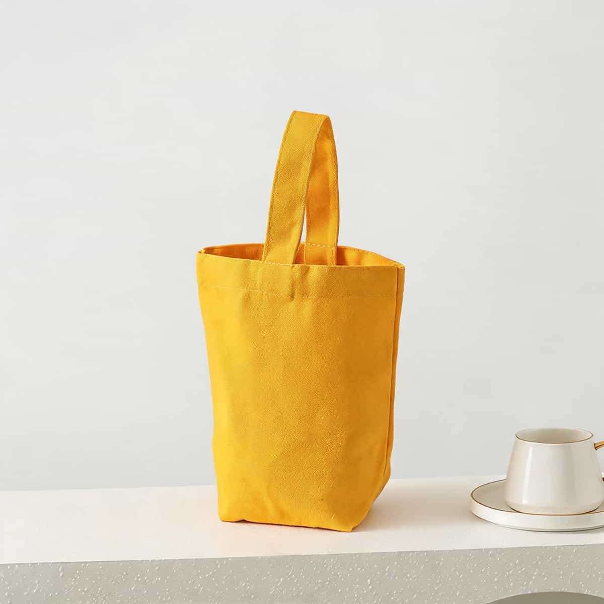 Ribbon-Handle Canvas Tote — 12 oz Promotional Shopper
