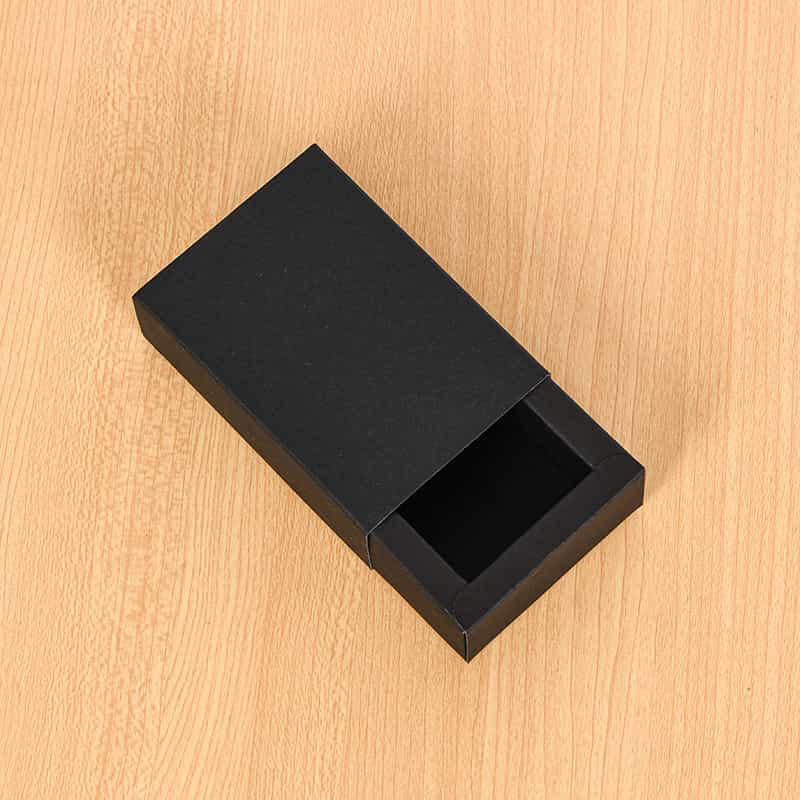 Foil-Stamped Drawer Box with PVC Window — Bookmark & Small Gift Packaging