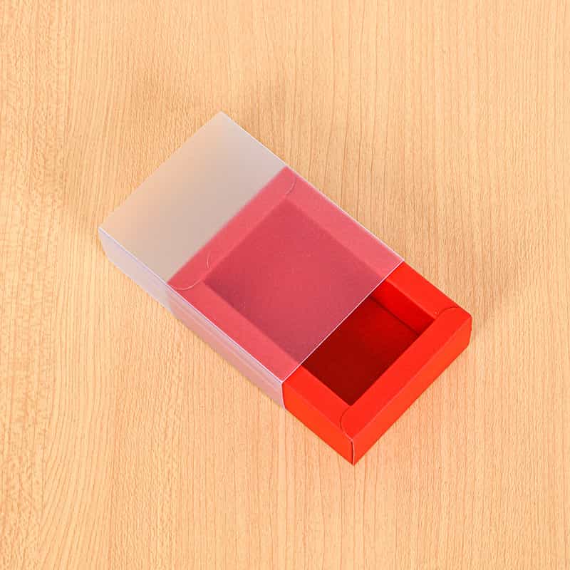 Foil-Stamped Drawer Box with PVC Window — Bookmark & Small Gift Packaging