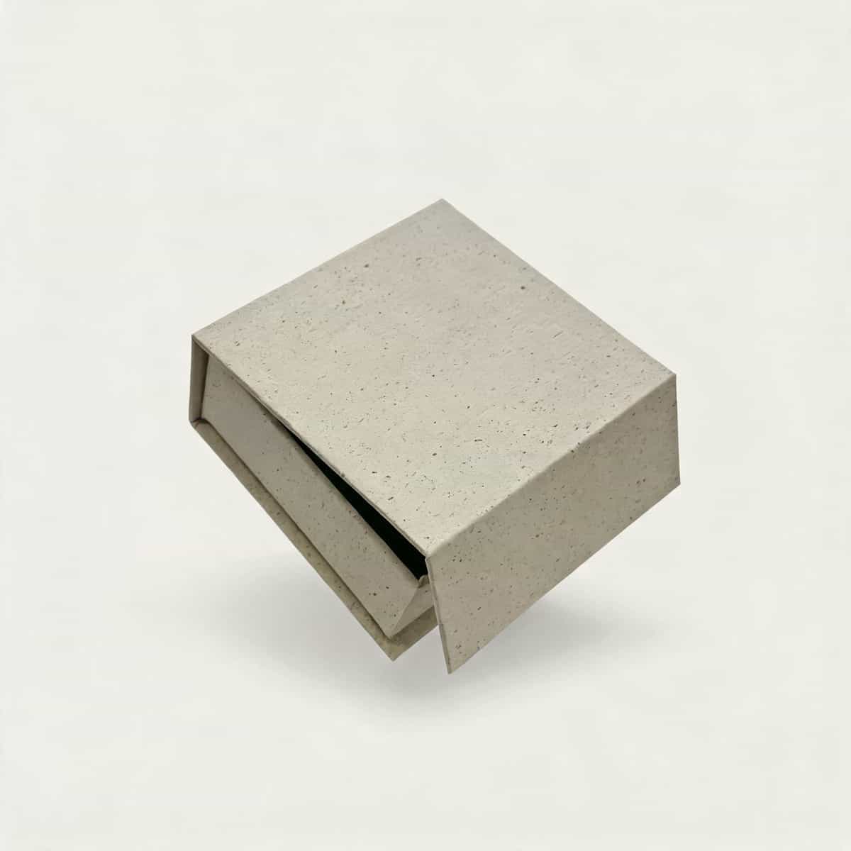 Slim Book-Style Jewelry Box —  Textured Paper Case