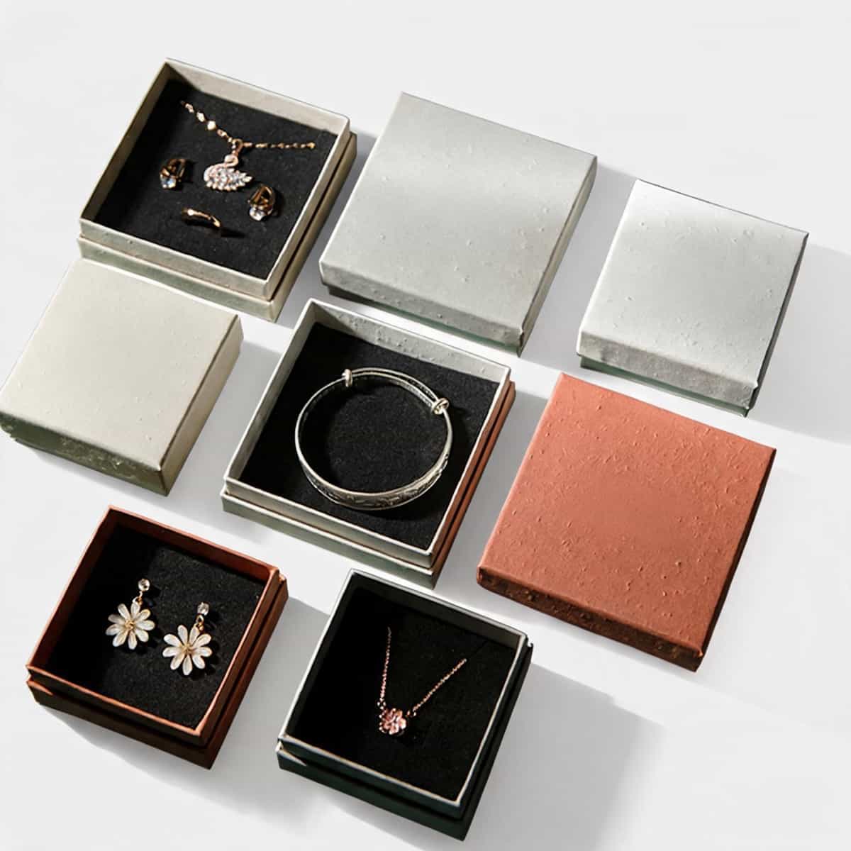 Jewelry Drawer Box — Marble & Matte Finish Retail Display Packaging