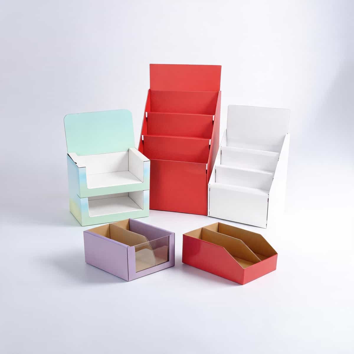 Custom Printed Corrugated Retail Box — Window, Partition & Display Formats
