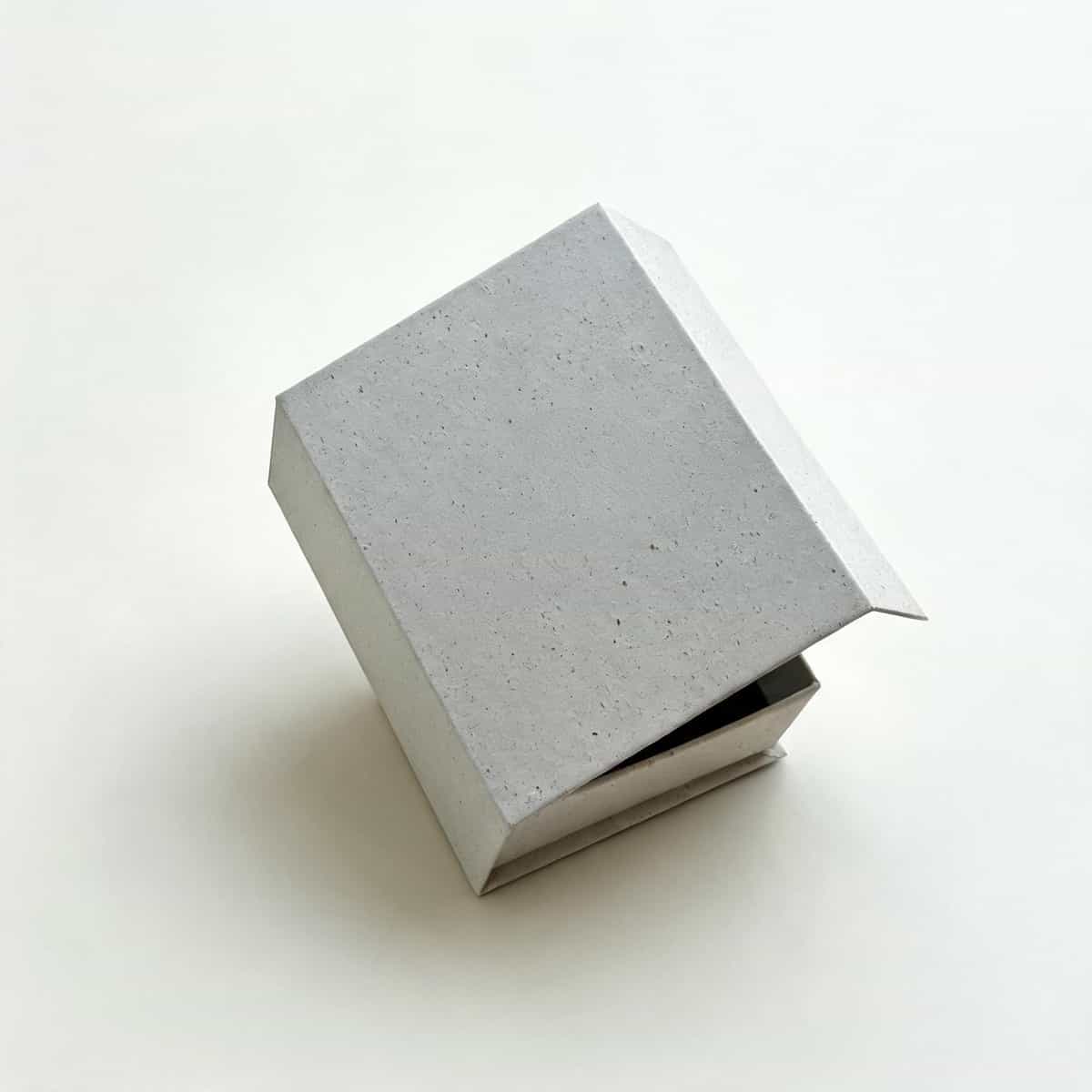Slim Book-Style Jewelry Box —  Textured Paper Case