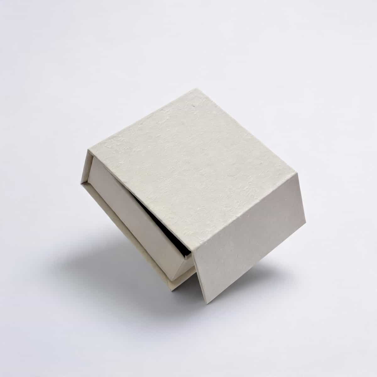 Slim Book-Style Jewelry Box —  Textured Paper Case