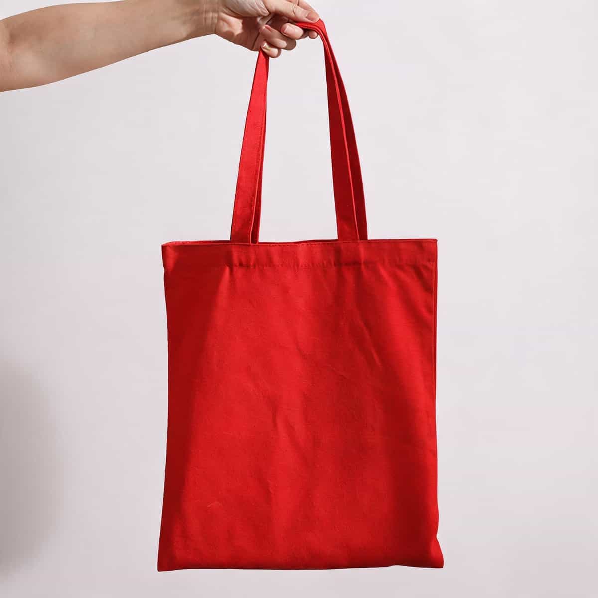 Ribbon-Handle Canvas Tote — 12 oz Promotional Shopper
