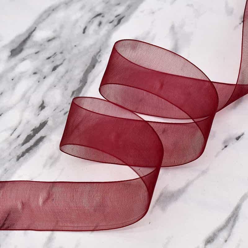 Sheer Organza Ribbon — Floral & Gift Wrap Voile, 45.7 m Roll
