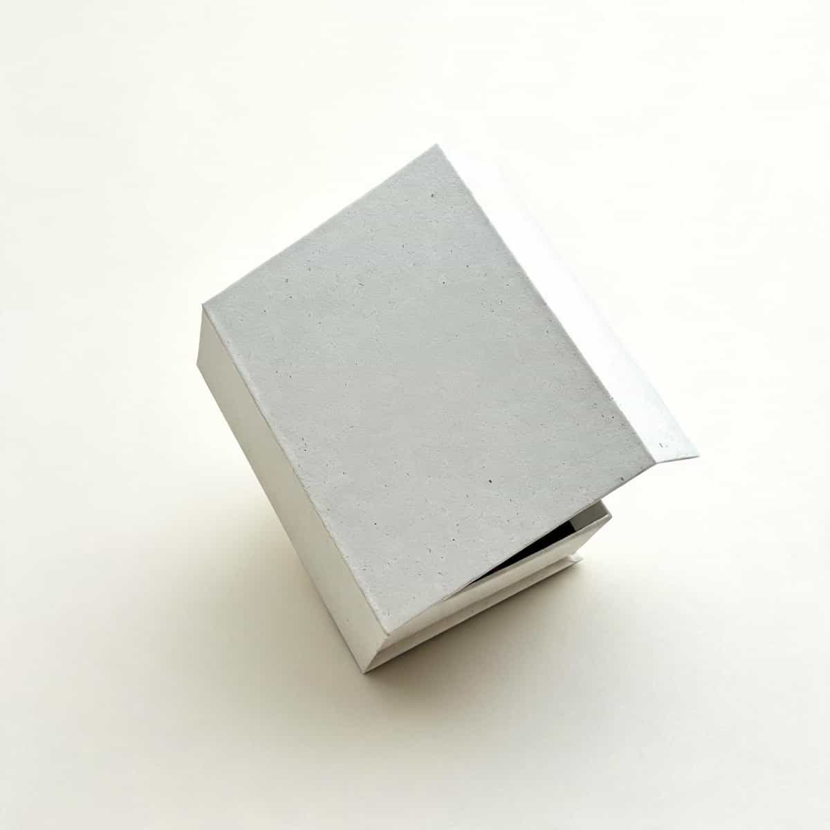 Slim Book-Style Jewelry Box —  Textured Paper Case