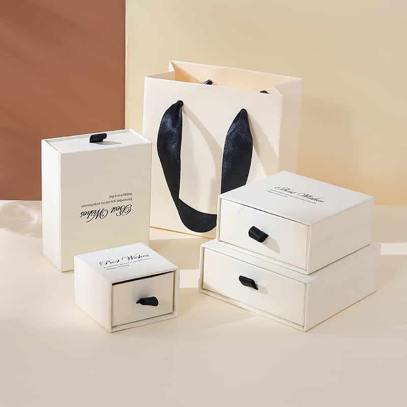 Jewelry Drawer Box — Marble & Matte Finish Retail Display Packaging