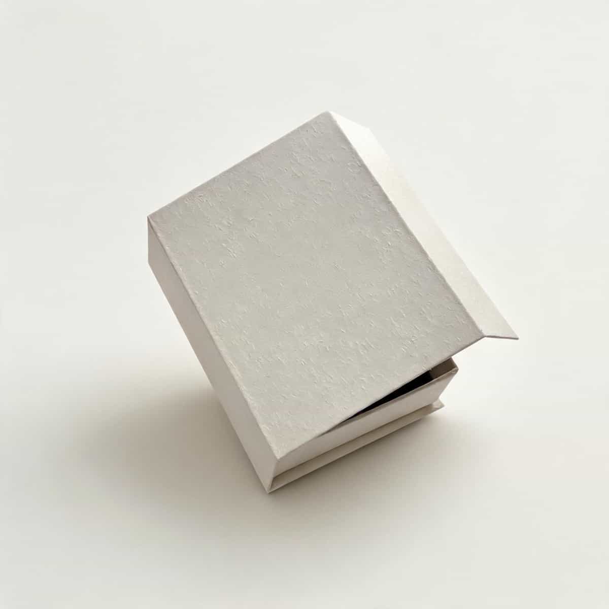 Slim Book-Style Jewelry Box —  Textured Paper Case