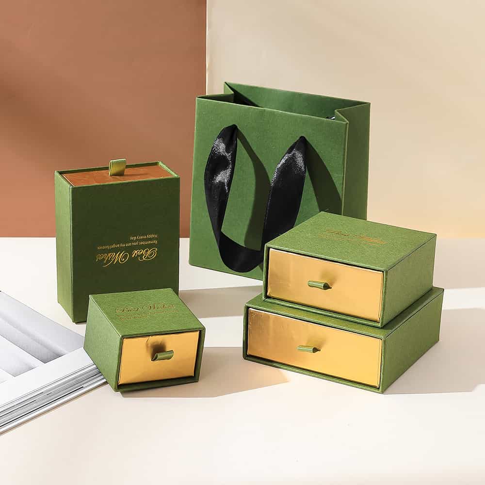 Jewelry Drawer Box — Marble & Matte Finish Retail Display Packaging