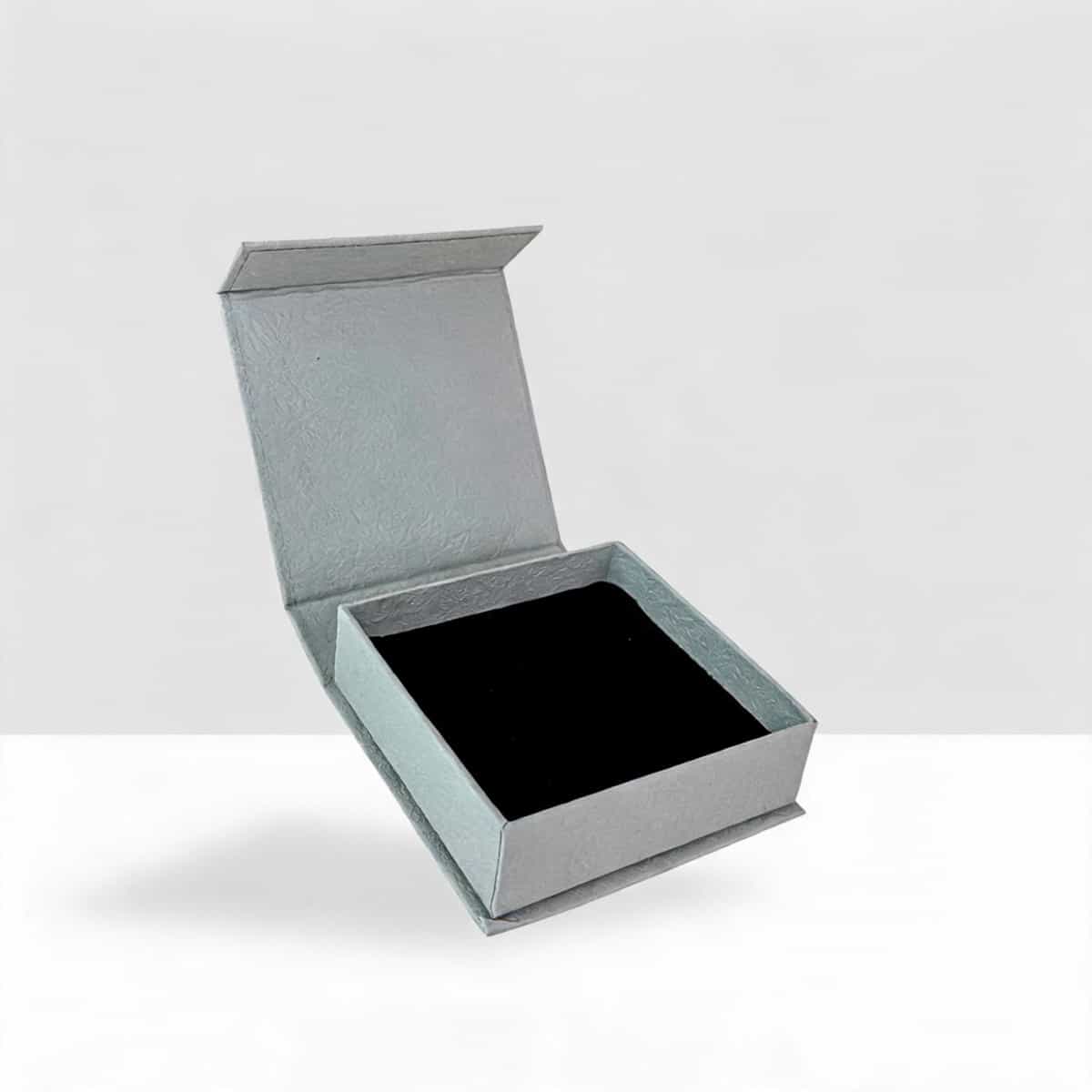Slim Book-Style Jewelry Box —  Textured Paper Case
