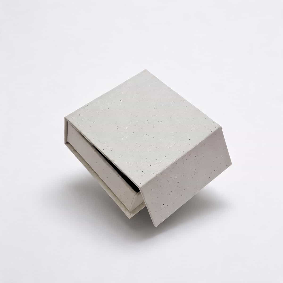 Slim Book-Style Jewelry Box —  Textured Paper Case