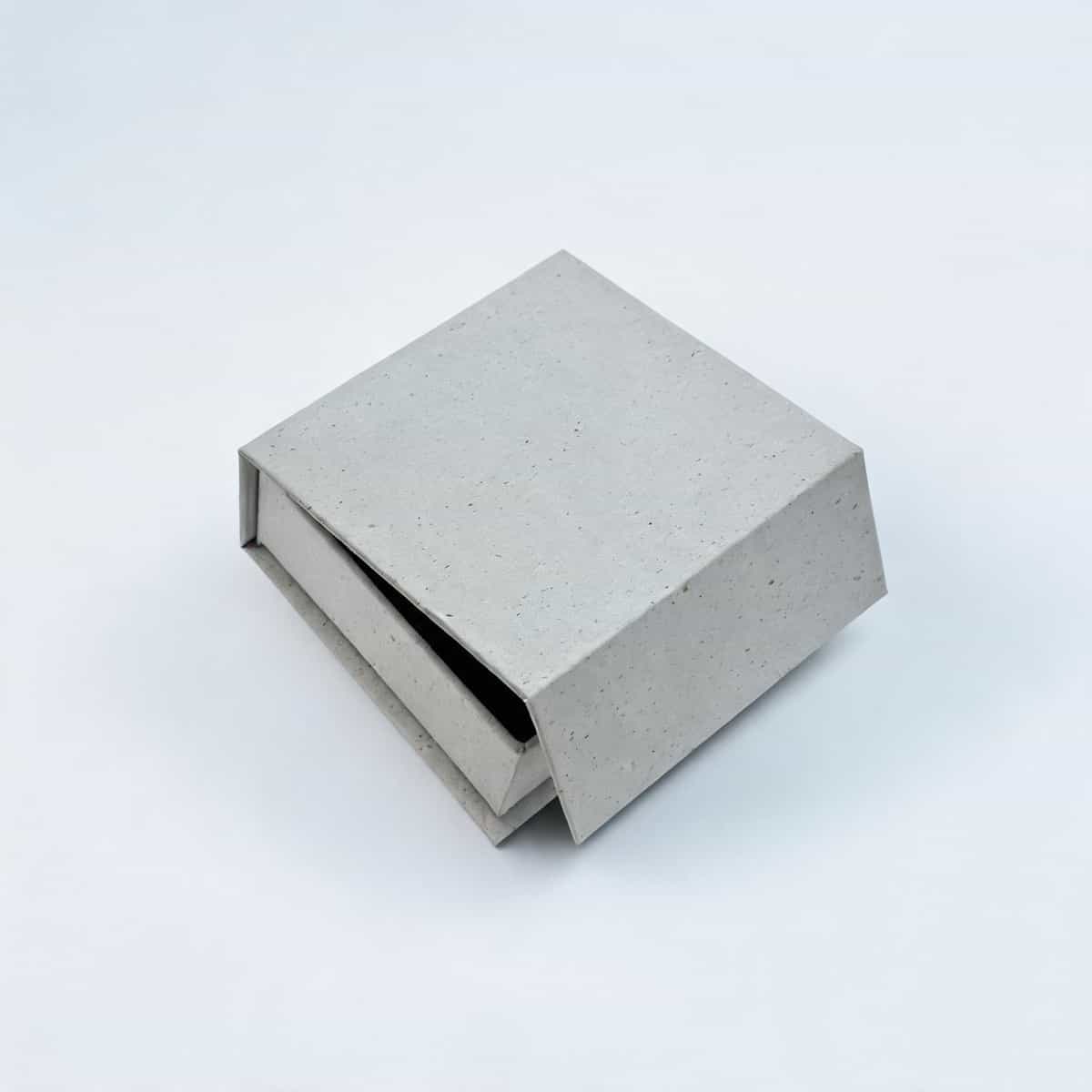 Slim Book-Style Jewelry Box —  Textured Paper Case
