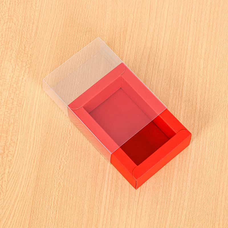 Foil-Stamped Drawer Box with PVC Window — Bookmark & Small Gift Packaging