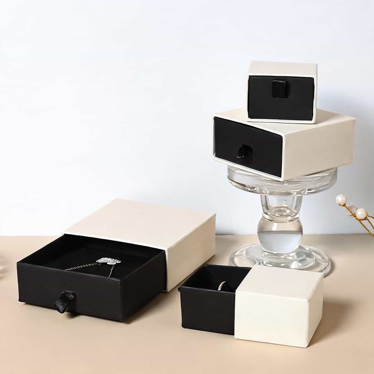 Jewelry Drawer Box — Marble & Matte Finish Retail Display Packaging