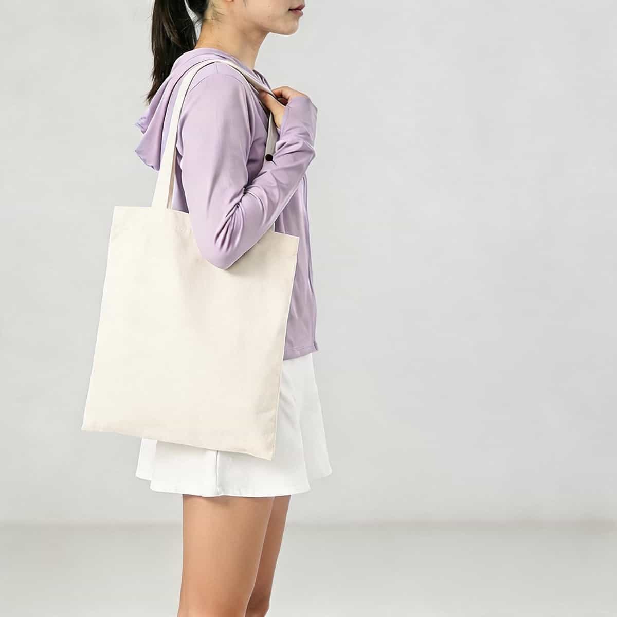 Blank Cotton Canvas Bag — In-Stock Plain Tote for Logo Printing