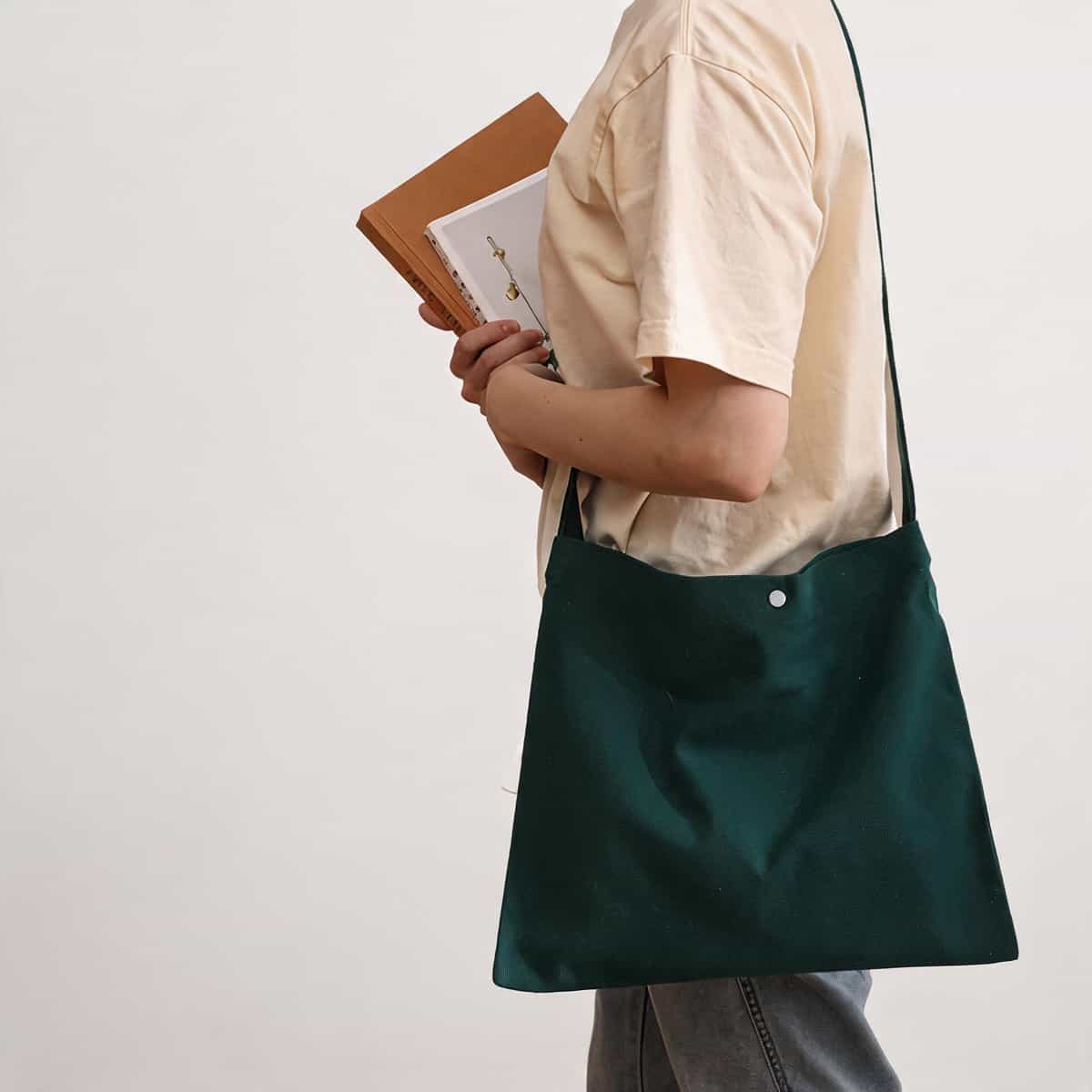 Ribbon-Handle Canvas Tote — 12 oz Promotional Shopper