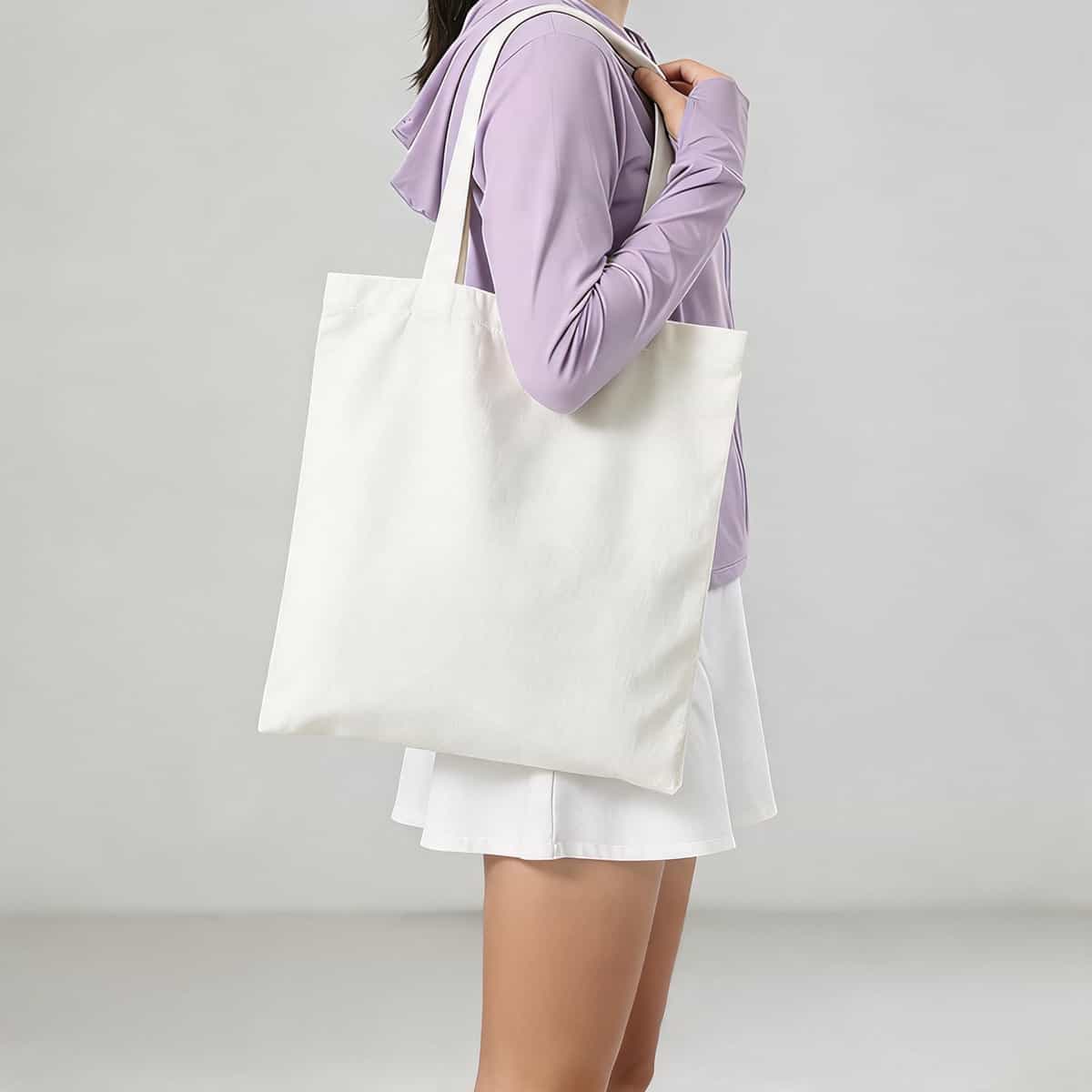 Blank Cotton Canvas Bag — In-Stock Plain Tote for Logo Printing