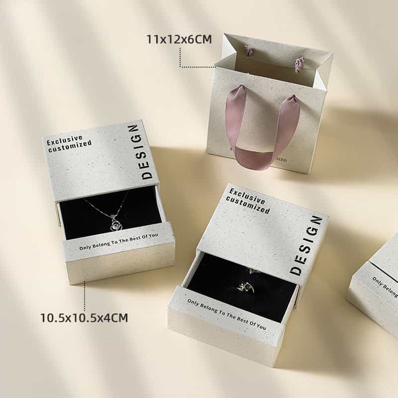 Jewelry Drawer Box — Marble & Matte Finish Retail Display Packaging