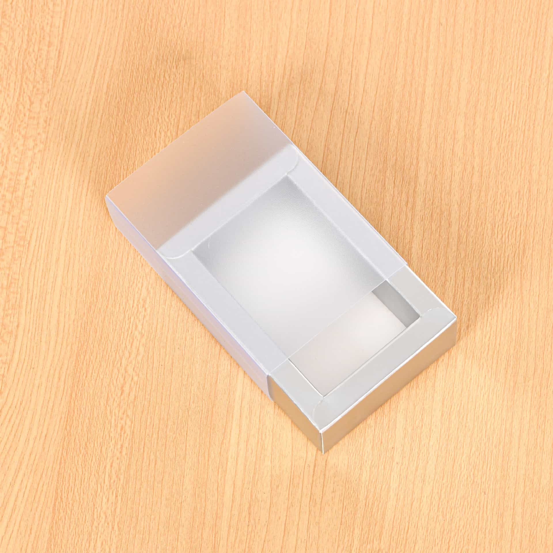 Foil-Stamped Drawer Box with PVC Window — Bookmark & Small Gift Packaging