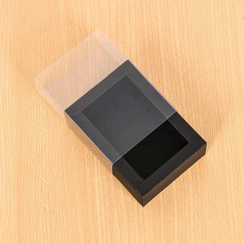 Foil-Stamped Drawer Box with PVC Window — Bookmark & Small Gift Packaging