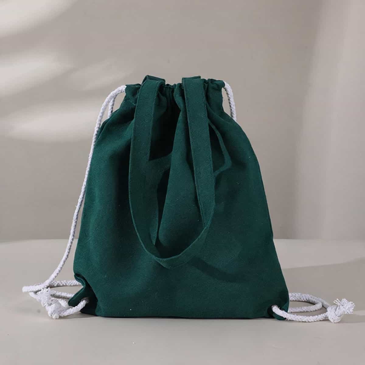 Ribbon-Handle Canvas Tote — 12 oz Promotional Shopper