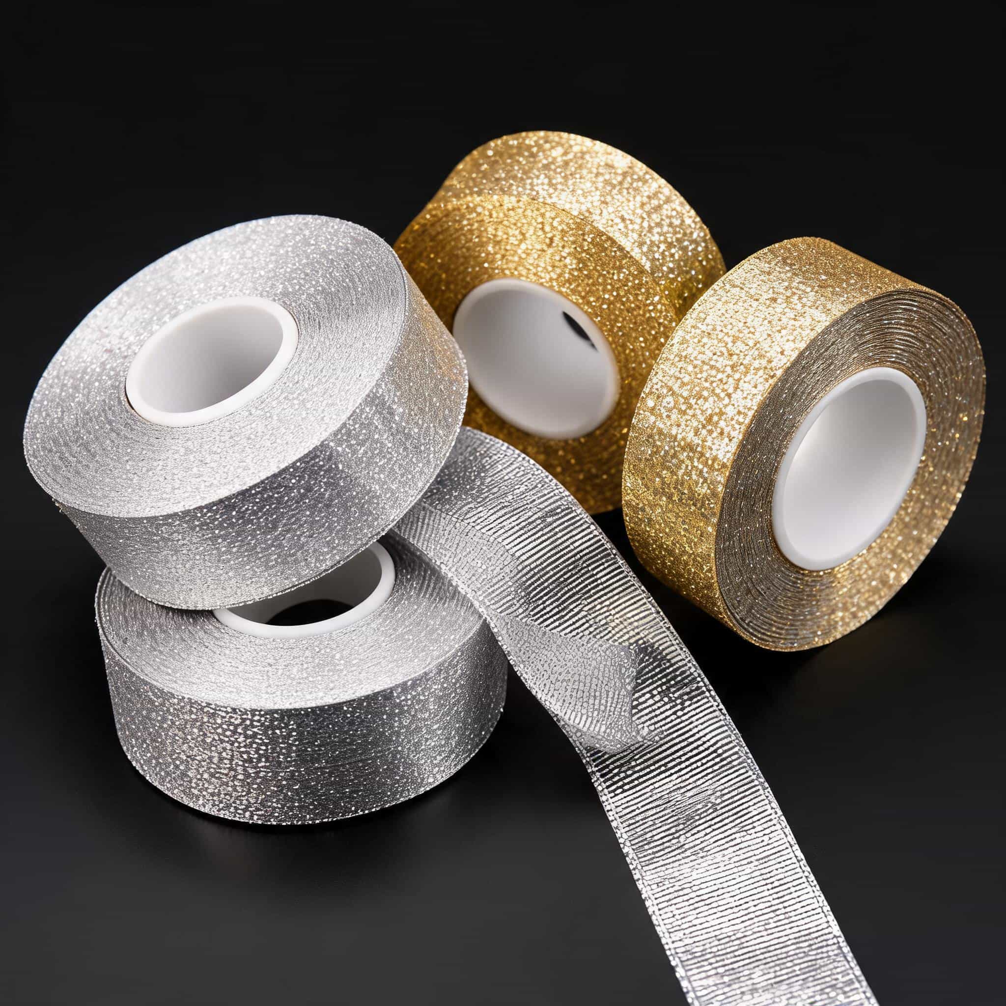 Metallic Glitter Ribbon — Gold & Silver Lurex Gift Trim