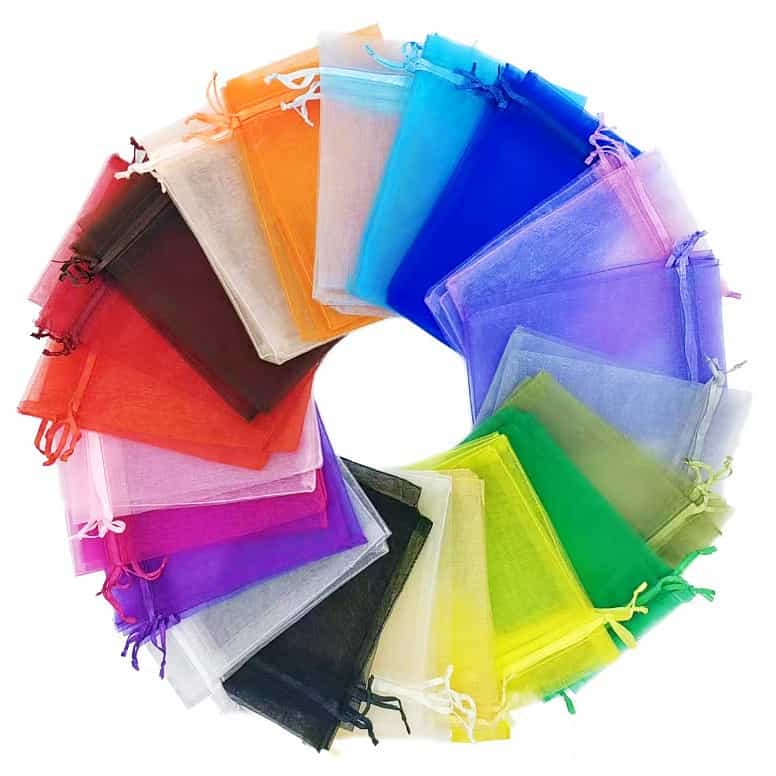 Organza Drawstring Gift Bag — Sheer Mesh Jewellery & Favour Pouch