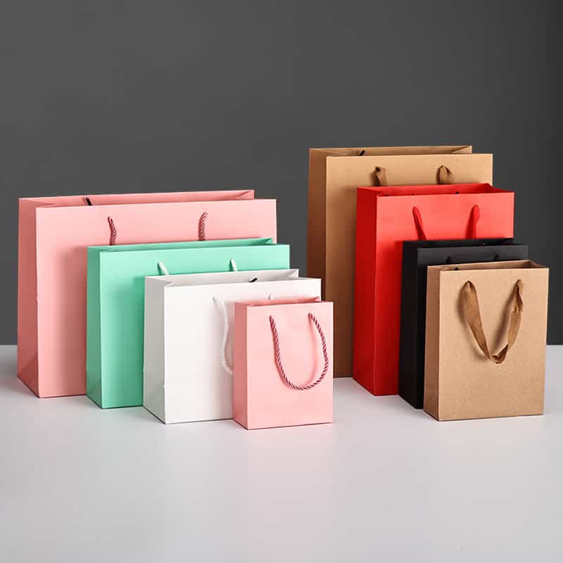 Thickened White Card Paper Gift Bag — Kraft & Laminated Shopping Tote